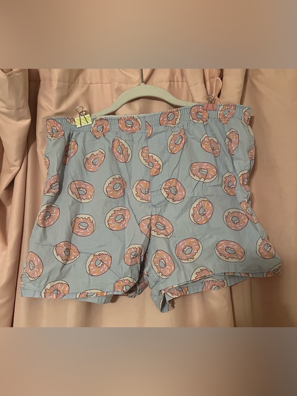 GAP Vintage Light Blue Donut-Print Boxer Style Sleep Shorts